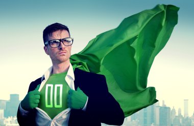 Güçlü süper kahraman işadamı 