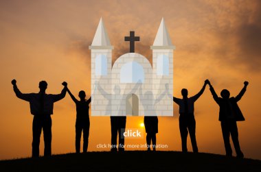 Eller birlikte yükselen iş adamları