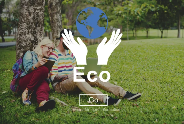 Eco ekoloji kavramı — Stok fotoğraf
