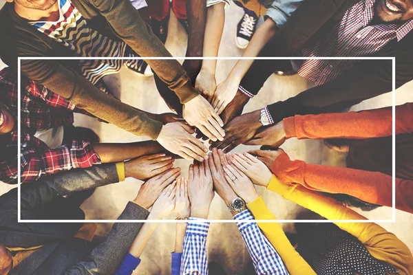 Diverse people holding hands — Stock Photo, Image