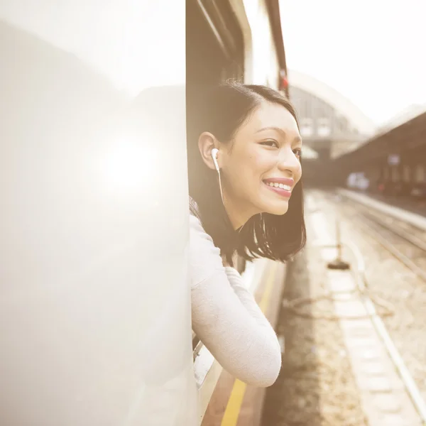 Hipster mujer viajando —  Fotos de Stock