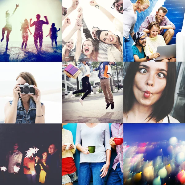 Collage con varias personas —  Fotos de Stock