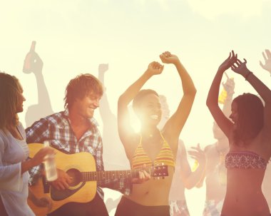 insanlar zevk plaj partisi