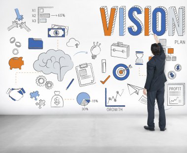 İşadamı tebeşir ile yazma 