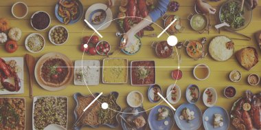 insanlar ve gıda ile odak