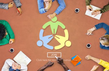 Çeşitlilik insanlar toplantıda çalışma 