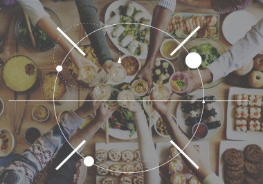 insanlar ve gıda ile odak