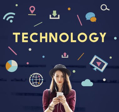 smartphone ile kadın portresi