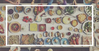 insanlar ve çerçeve ile gıda