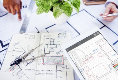 çalışma alanı tablosu mimar planları ile
