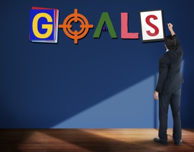 İşadamı tebeşir ile yazma