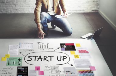 İşadamı başlamak ile çalışma