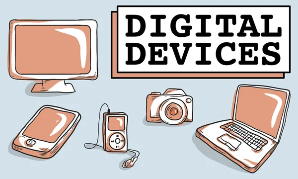 Dispositivos digitales Electrónica — Foto de Stock