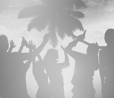 insanlar zevk plaj partisi