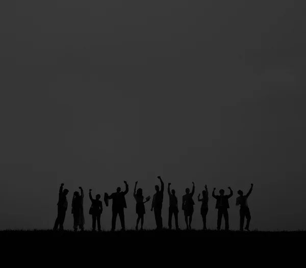 Silhouettes du groupe Business — Photo