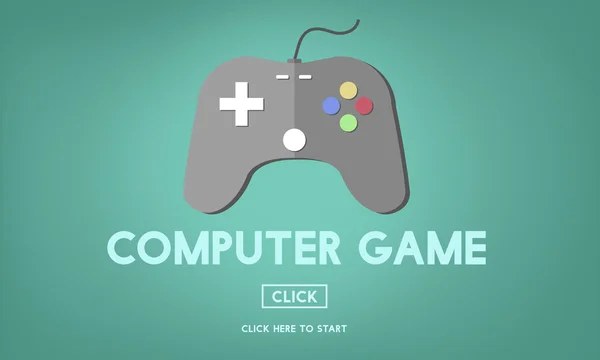 Sjabloon met Computer Game concept — Stockfoto