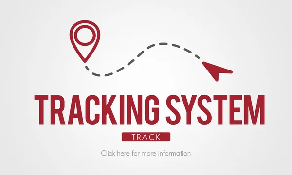 Sjabloon met tracking systeemconcept — Stockfoto