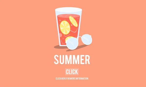 Template with summer concept — Stock Photo, Image