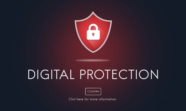 Vorlage mit digitalem Schutzkonzept — Stockfoto