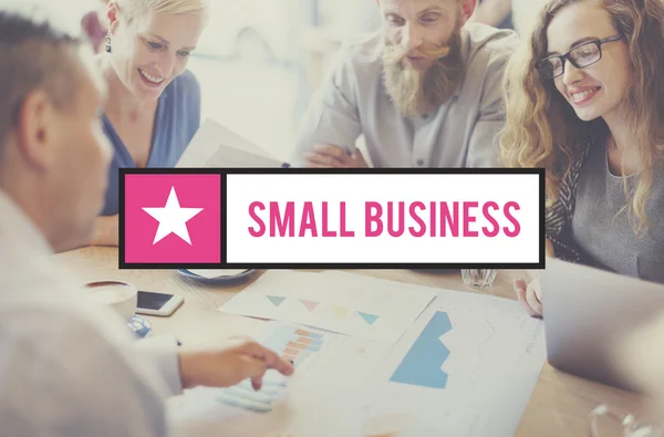 People discussing about Small Business — Stock Photo, Image