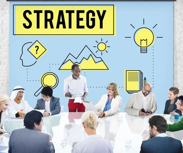 Discusión de equipo Estrategia de planificación empresarial —  Fotos de Stock