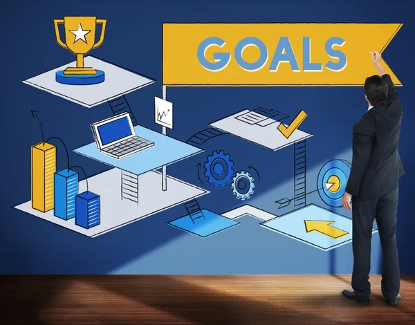 İş adamı duvara yakın duruyor 