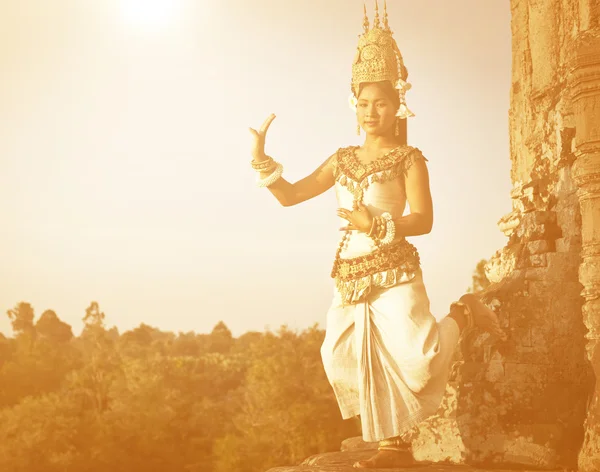 Dançarino Aspara em Angkor Wat — Fotografia de Stock