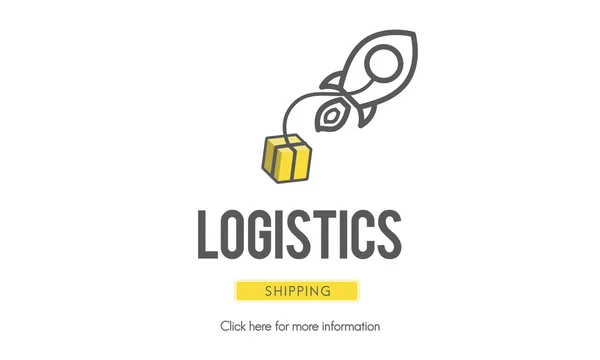 Modelo com conceito de logística — Fotografia de Stock