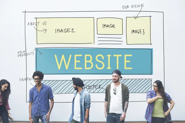 Homepage del sito web Concept — Foto Stock