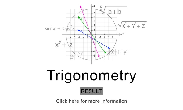 Szablon z trygonometrii koncepcja — Zdjęcie stockowe