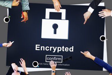 İş adamları güvenlik konsepti üzerine işaret