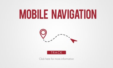 Mobil navigasyon konsepti ile şablonu