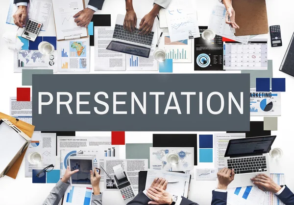 Plánování prezentace na setkání podnikatelů — Stock fotografie