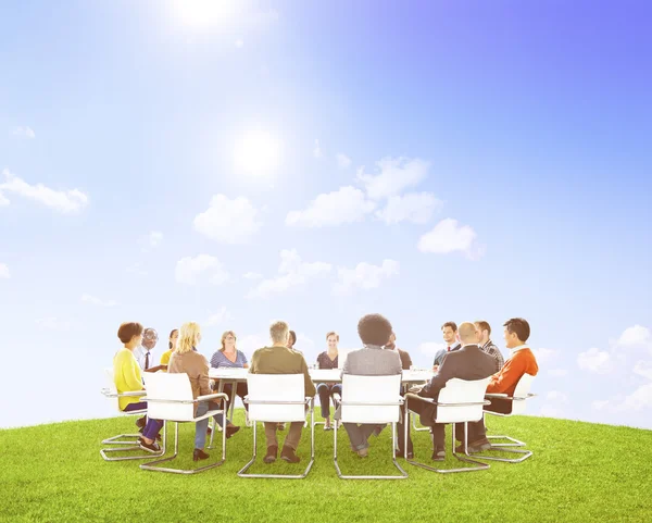 Business people at meeting table — Stock Photo, Image