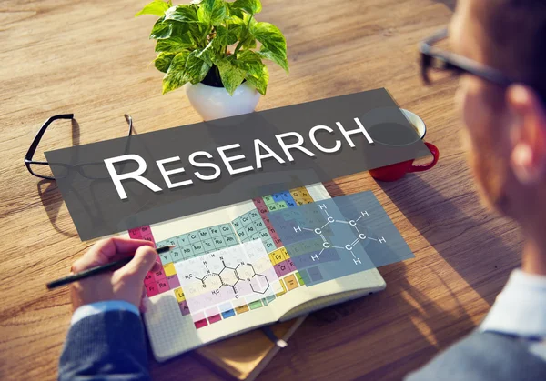 Man working with Research Concept — Stock Photo, Image