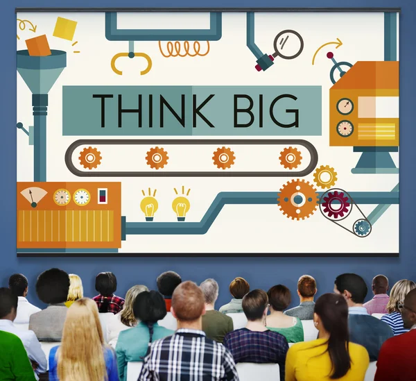 Les gens au séminaire et Think Big Concept — Photo