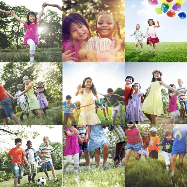 Kinderen spelen buiten — Stockfoto