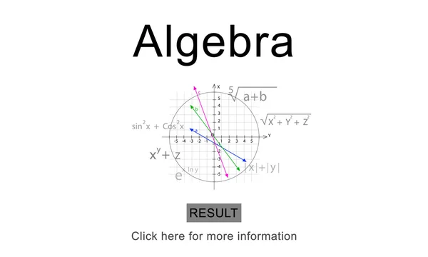 Fórmula gráfica matemática e texto — Fotografia de Stock