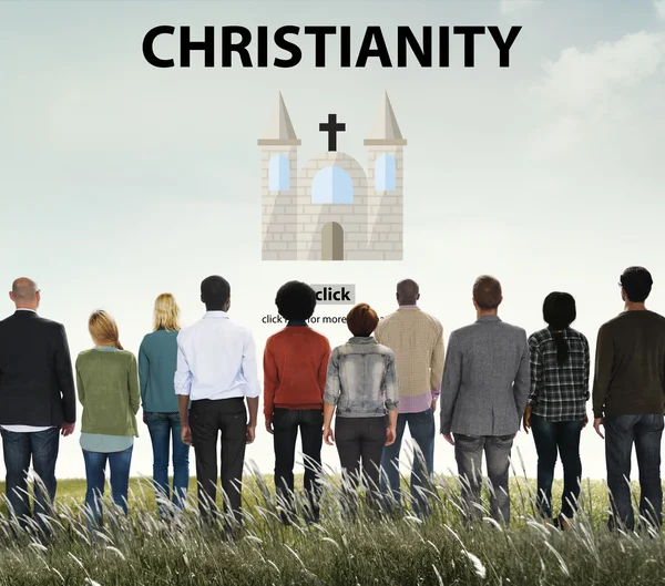 Pessoas Multiétnicas e Cristianismo — Fotografia de Stock