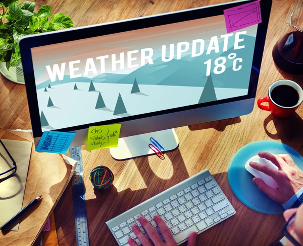 Vädret uppdatering koncept — Stockfoto
