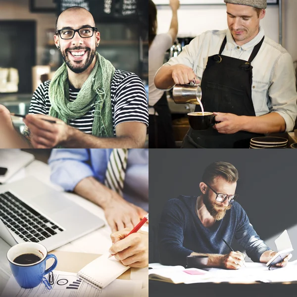 Collage Sammlung verschiedener Personen — Stockfoto