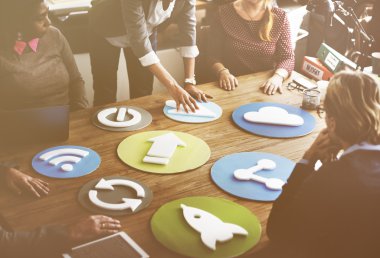 Ofisteki iş adamları 