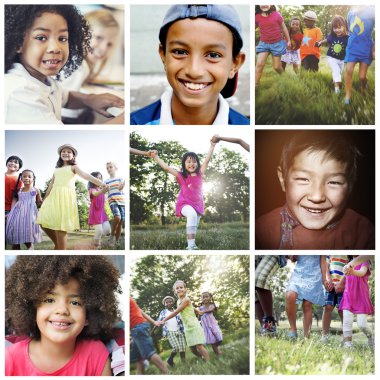 Koleksiyon çeşitli çocuk kolaj