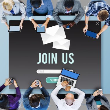 Ofiste çalışan iş ekibi.