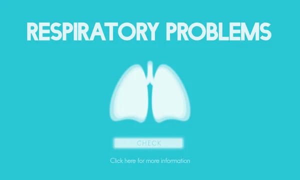 Template with respiratory problems concept — Stock Photo, Image