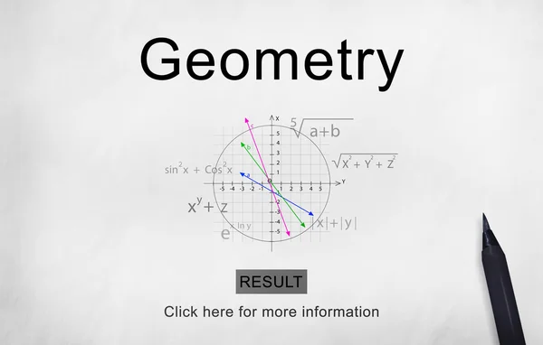 Formula grafica matematica e testo — Foto Stock