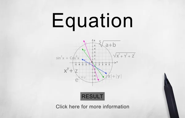 数学のグラフィック数式とテキスト — ストック写真
