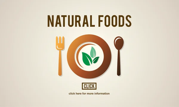 Plantilla con concepto de alimentos naturales — Foto de Stock
