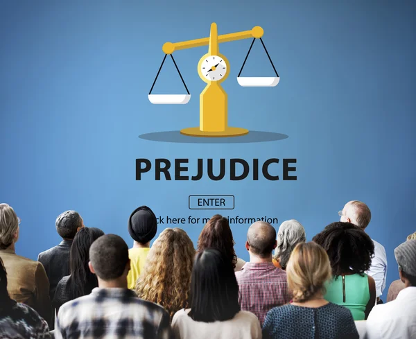 People at seminar with prejudice — Stock Photo, Image