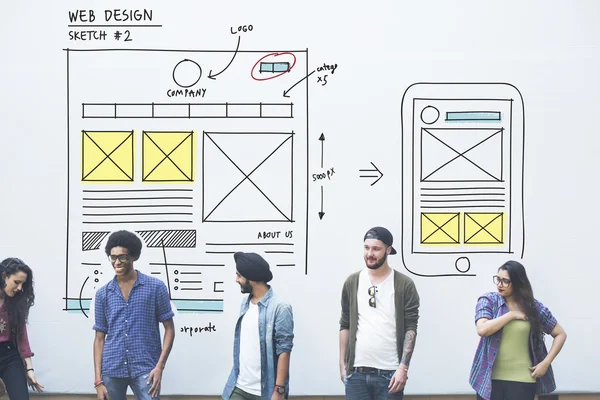 网页设计概念 — 图库照片